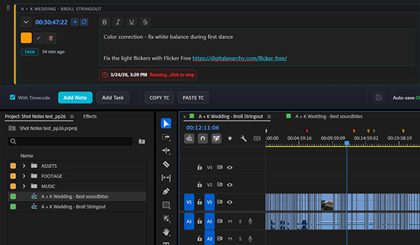 תוסף לפרמייר לריכוז הערות